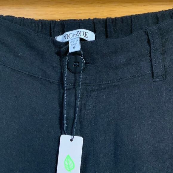 NIC + ZOE 31" RUMBA LINEN WIDE LEG TROUSER NWT SIZE 6 - Picture 8 of 10